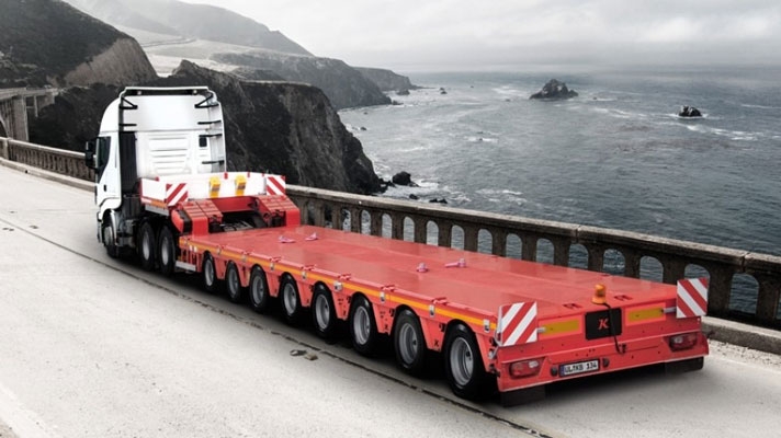 Semiremorci cu axe viratoare hidraulic